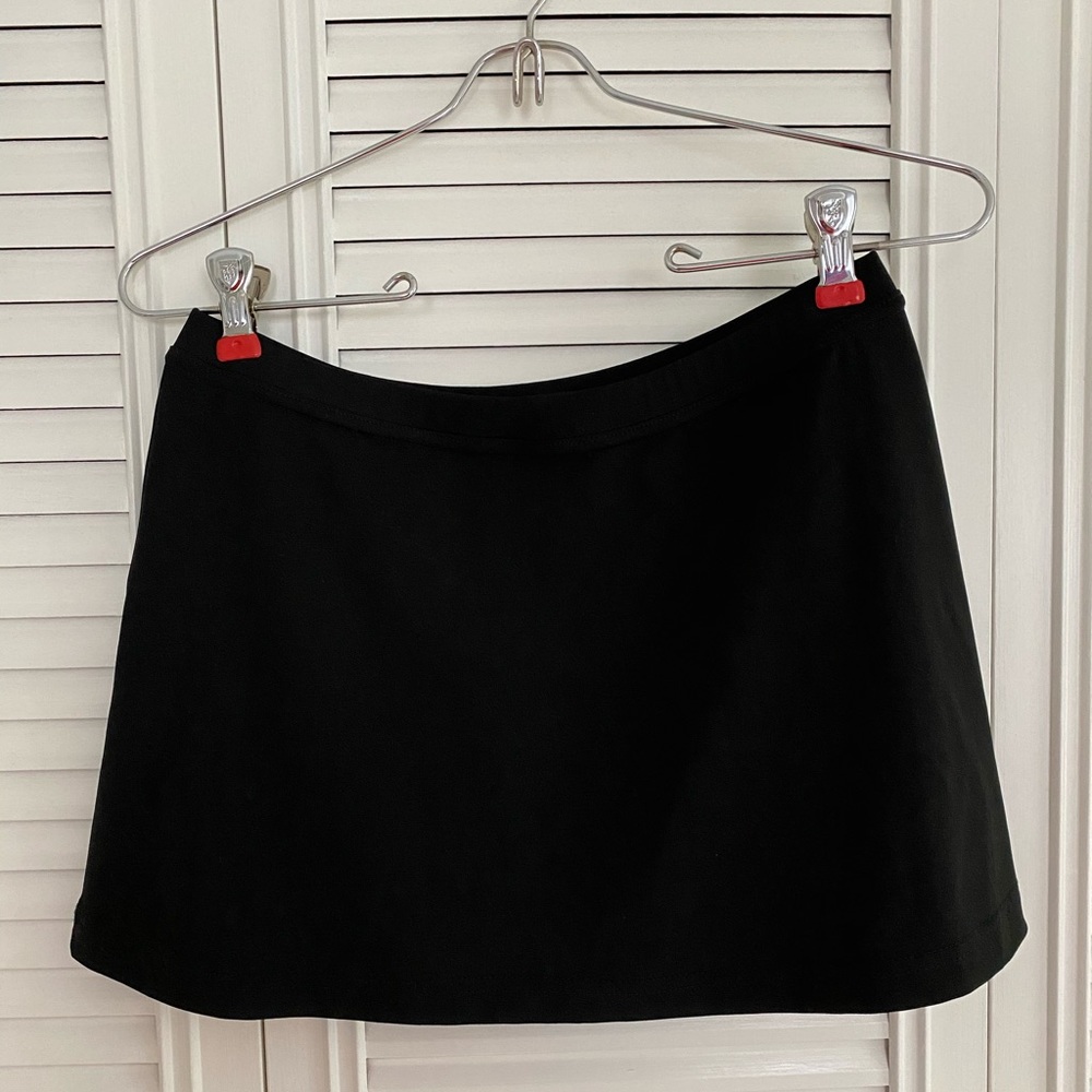 Black Varsity Mini Skirt